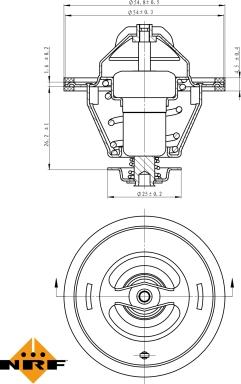 NRF 725124 - Termostato, Refrigerante autozon.pro