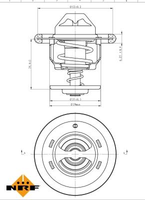 NRF 725206 - Termostato, Refrigerante autozon.pro