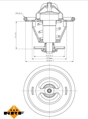 NRF 725214 - Termostato, Refrigerante autozon.pro