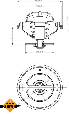 NRF 725215 - Termostato, Refrigerante autozon.pro