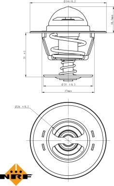 NRF 725213 - Termostato, Refrigerante autozon.pro