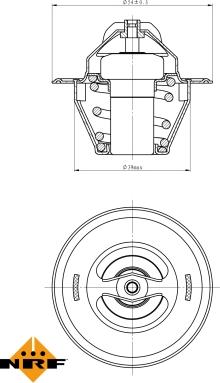 NRF 725212 - Termostato, Refrigerante autozon.pro