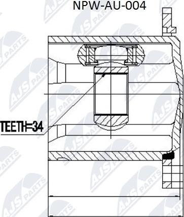 NTY NPW-AU-004 - Kit giunti, Semiasse autozon.pro