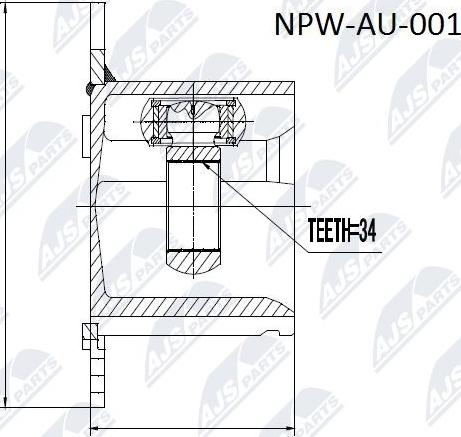 NTY NPW-AU-001 - Kit giunti, Semiasse autozon.pro