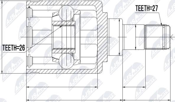 NTY NPW-BM-006 - Kit giunti, Semiasse autozon.pro