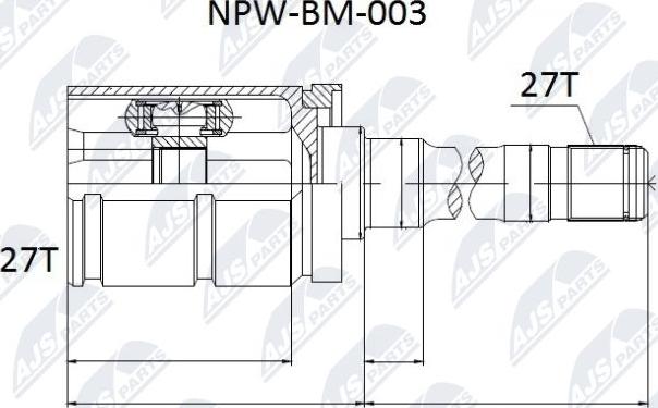 NTY NPW-BM-003 - Kit giunti, Semiasse autozon.pro