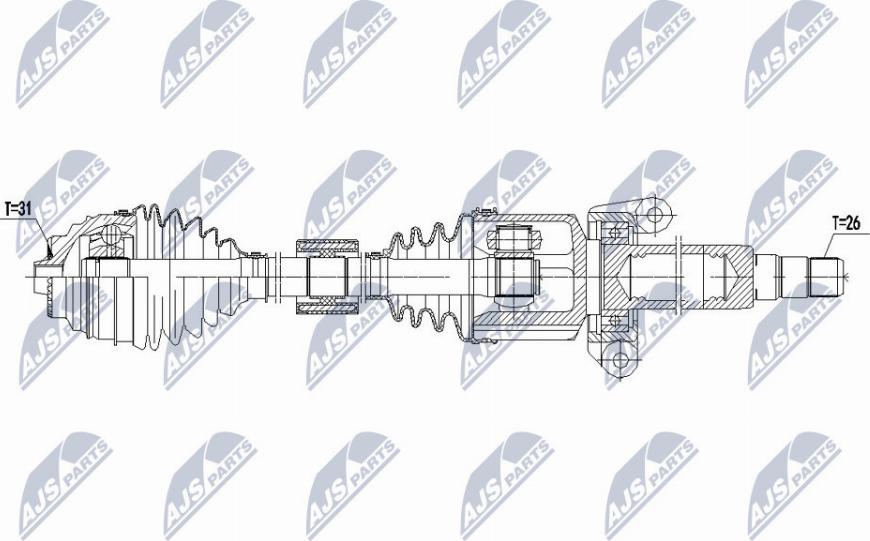 NTY NPW-BM-141 - Albero motore / Semiasse autozon.pro