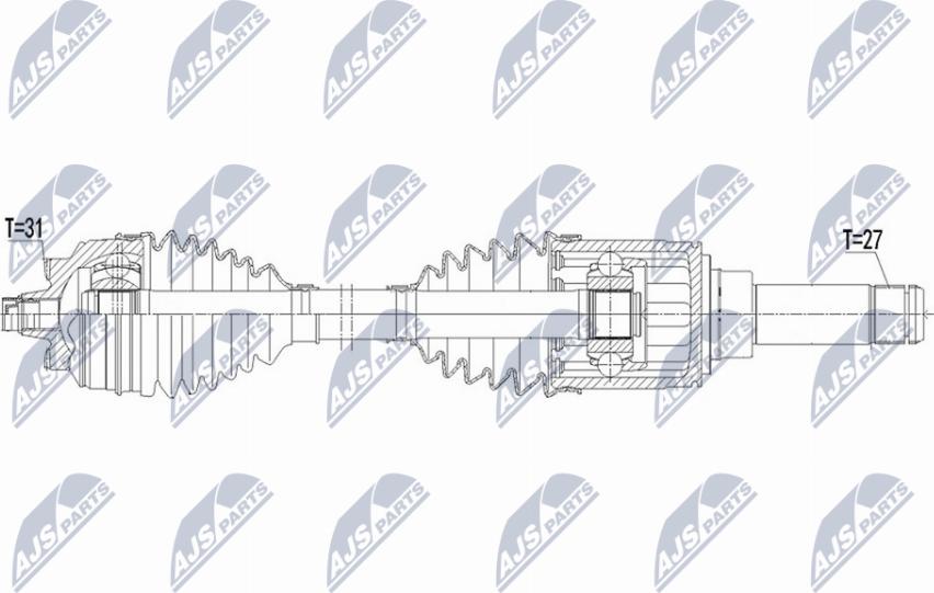 NTY NPW-BM-165 - Albero motore / Semiasse autozon.pro