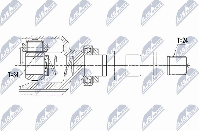 NTY NPW-CT-058 - Kit giunti, Semiasse autozon.pro