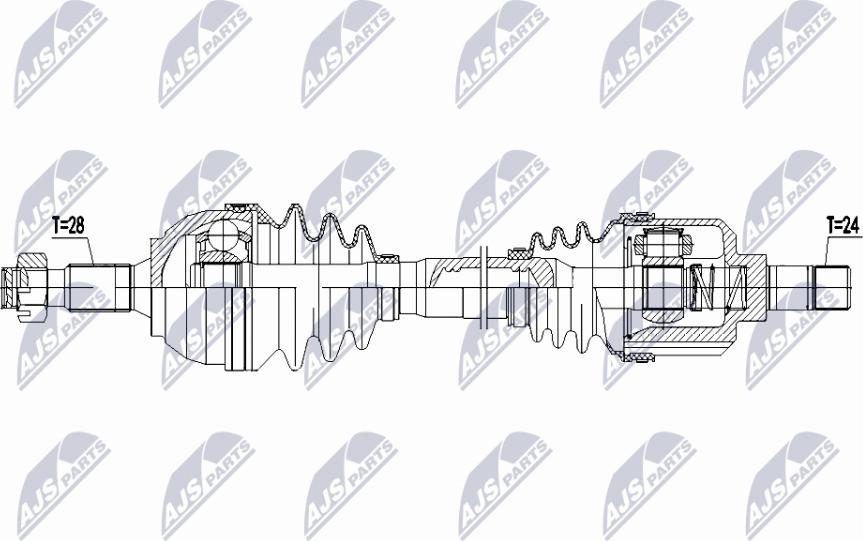 NTY NPW-CT-144 - Albero motore / Semiasse autozon.pro