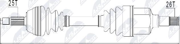 NTY NPW-FR-040 - Albero motore / Semiasse autozon.pro