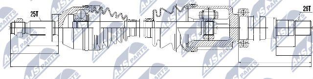 NTY NPW-FR-054 - Albero motore / Semiasse autozon.pro