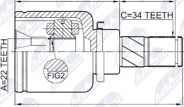 NTY NPW-FR-051 - Kit giunti, Semiasse autozon.pro