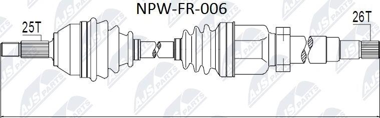 NTY NPW-FR-006 - Albero motore / Semiasse autozon.pro