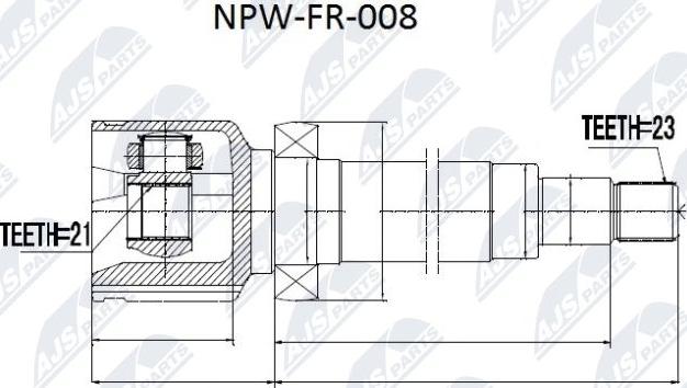 NTY NPW-FR-008 - Kit giunti, Semiasse autozon.pro