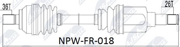 NTY NPW-FR-018 - Albero motore / Semiasse autozon.pro