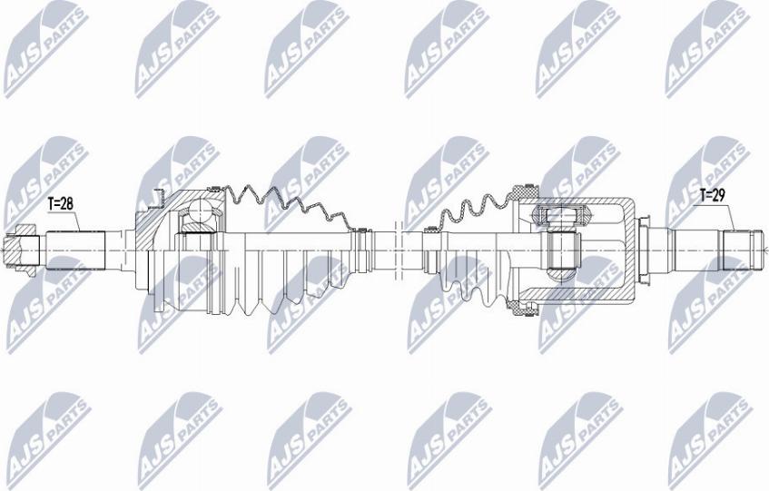 NTY NPW-FR-088 - Albero motore / Semiasse autozon.pro