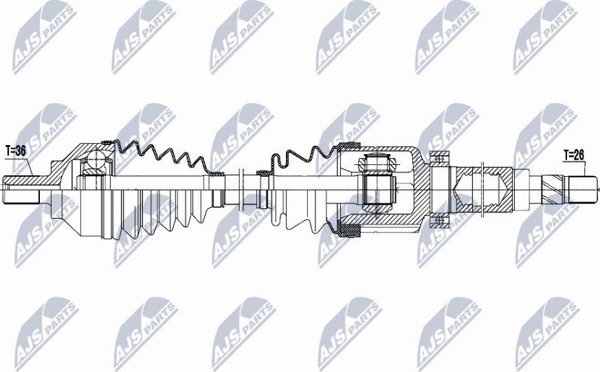 NTY NPW-FR-082 - Albero motore / Semiasse autozon.pro