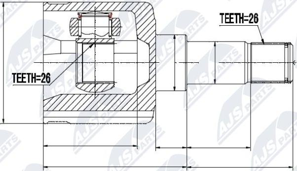 NTY NPW-FR-036 - Kit giunti, Semiasse autozon.pro