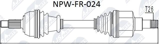 NTY NPW-FR-024 - Albero motore / Semiasse autozon.pro