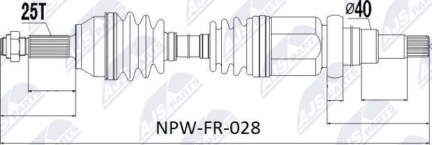 NTY NPW-FR-028 - Albero motore / Semiasse autozon.pro