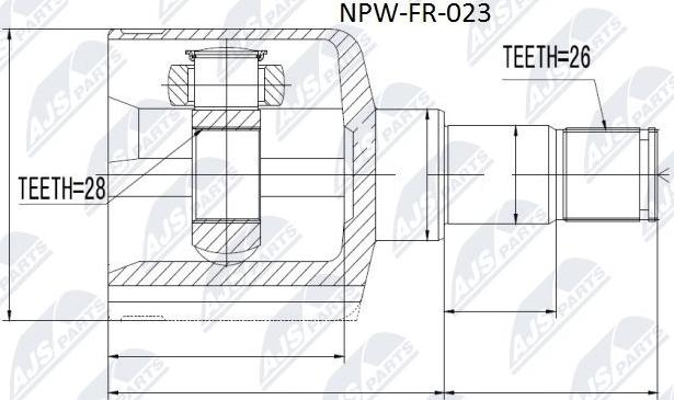 NTY NPW-FR-023 - Kit giunti, Semiasse autozon.pro