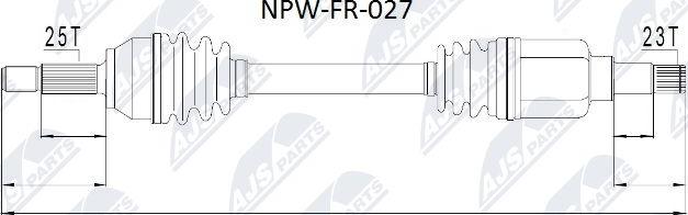 NTY NPW-FR-027 - Albero motore / Semiasse autozon.pro