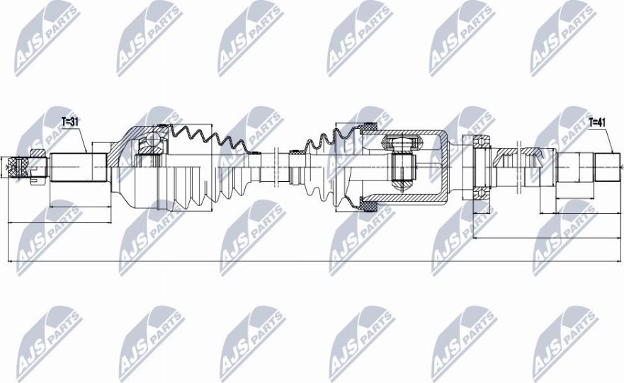 NTY NPW-FR-074 - Albero motore / Semiasse autozon.pro