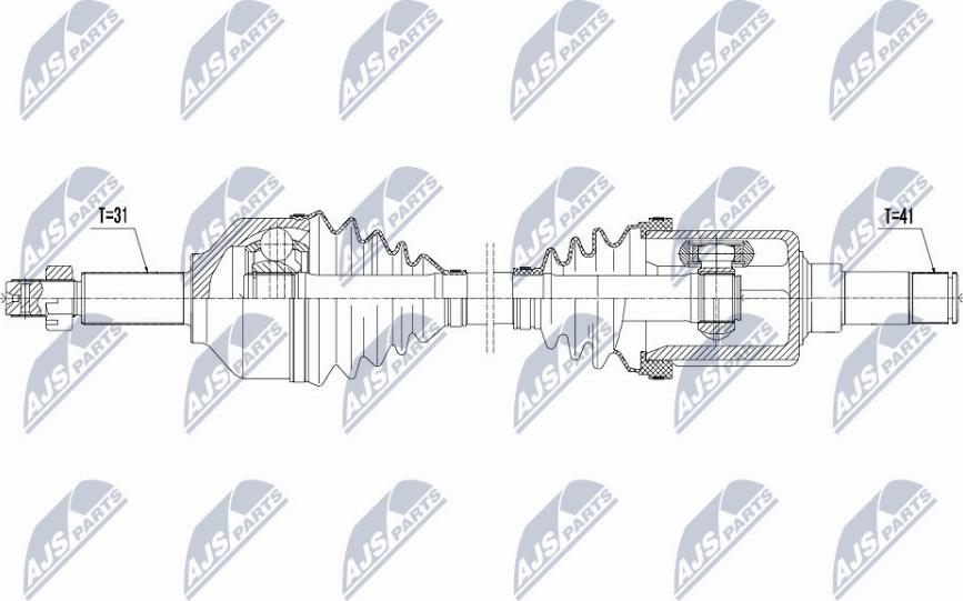 NTY NPW-FR-075 - Albero motore / Semiasse autozon.pro