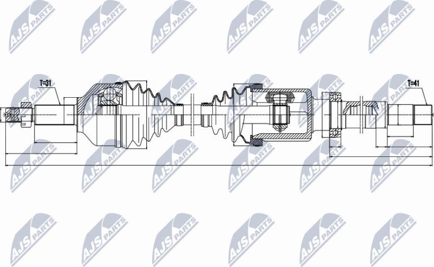 NTY NPW-FR-076 - Albero motore / Semiasse autozon.pro