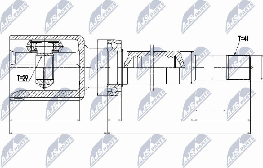 NTY NPW-FR-078 - Kit giunti, Semiasse autozon.pro