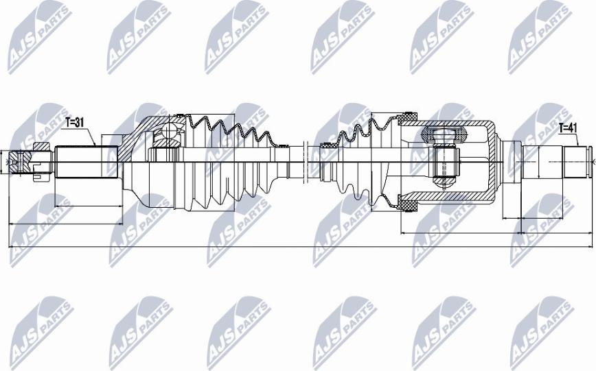 NTY NPW-FR-073 - Albero motore / Semiasse autozon.pro