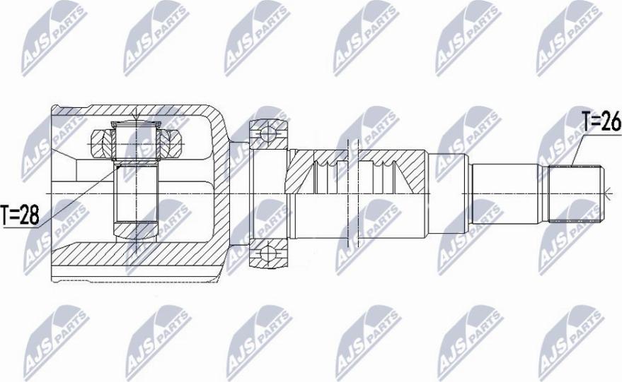 NTY NPW-FR-116 - Kit giunti, Semiasse autozon.pro