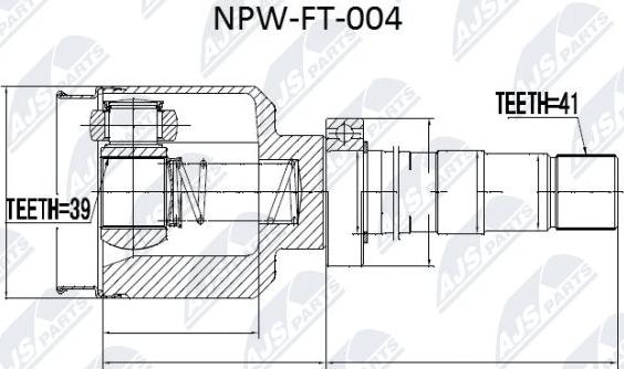 NTY NPW-FT-004 - Kit giunti, Semiasse autozon.pro