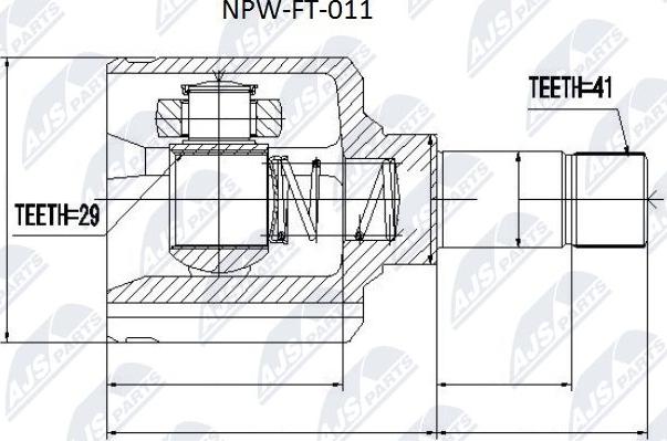 NTY NPW-FT-011 - Kit giunti, Semiasse autozon.pro