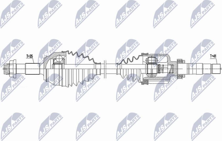 NTY NPW-FT-039 - Albero motore / Semiasse autozon.pro