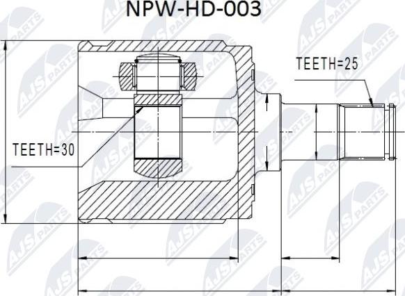 NTY NPW-HD-003 - Kit giunti, Semiasse autozon.pro