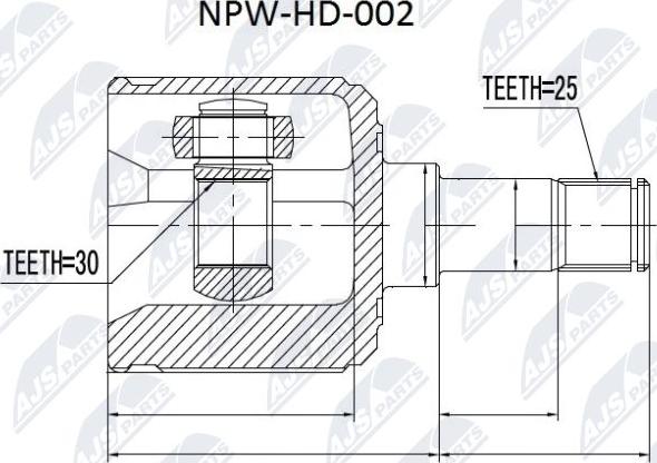 NTY NPW-HD-002 - Kit giunti, Semiasse autozon.pro