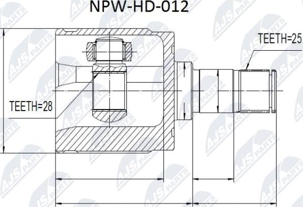 NTY NPW-HD-012 - Kit giunti, Semiasse autozon.pro