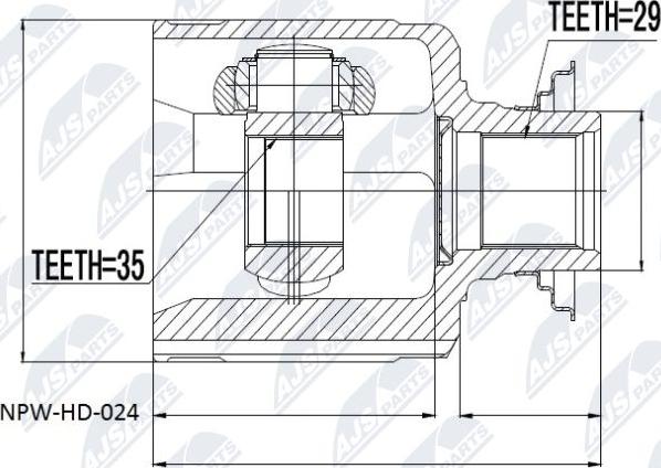 NTY NPW-HD-024 - Kit giunti, Semiasse autozon.pro