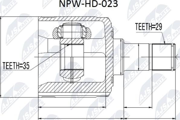 NTY NPW-HD-023 - Kit giunti, Semiasse autozon.pro