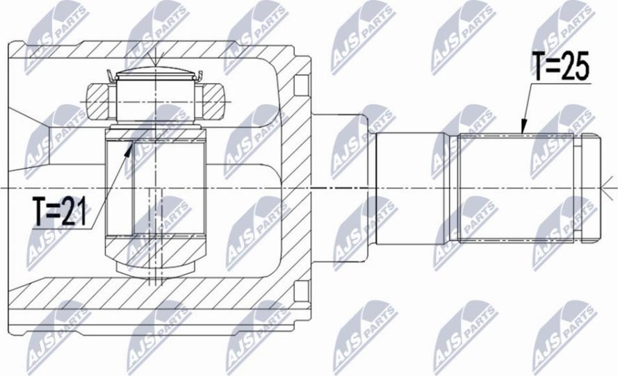 NTY NPW-HY-554 - Kit giunti, Semiasse autozon.pro