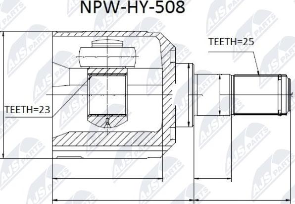 NTY NPW-HY-508 - Kit giunti, Semiasse autozon.pro