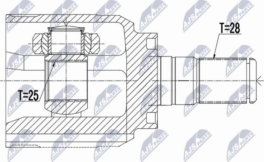 NTY NPW-HY-536 - Kit giunti, Semiasse autozon.pro