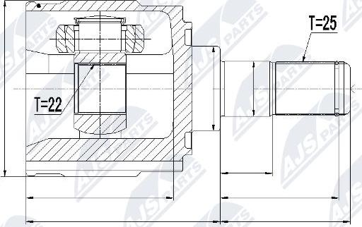 NTY NPW-KA-314 - Kit giunti, Semiasse autozon.pro