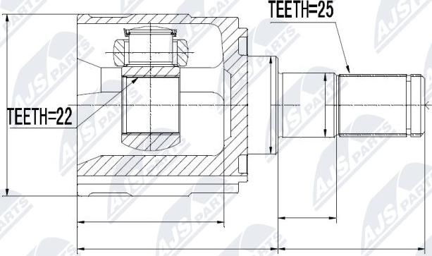 NTY NPW-KA-318 - Kit giunti, Semiasse autozon.pro