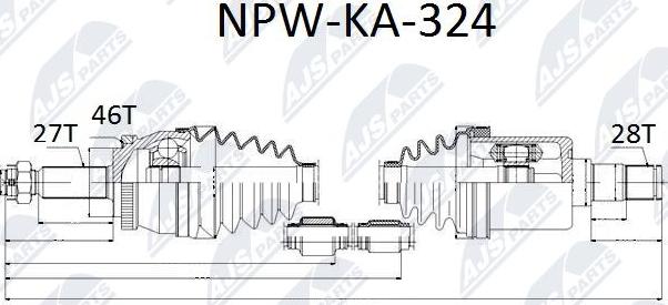 NTY NPW-KA-324 - Albero motore / Semiasse autozon.pro