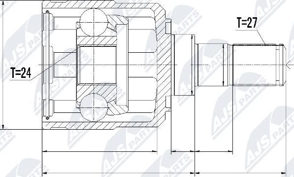 NTY NPW-KA-328 - Kit giunti, Semiasse autozon.pro