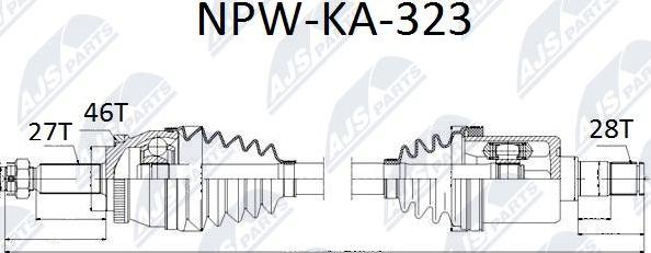 NTY NPW-KA-323 - Albero motore / Semiasse autozon.pro