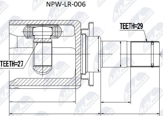 NTY NPW-LR-006 - Kit giunti, Semiasse autozon.pro